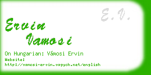 ervin vamosi business card