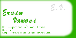 ervin vamosi business card